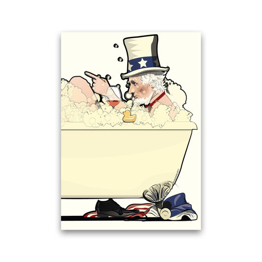 Uncle Sam Bath by Wyatt9 Print Only