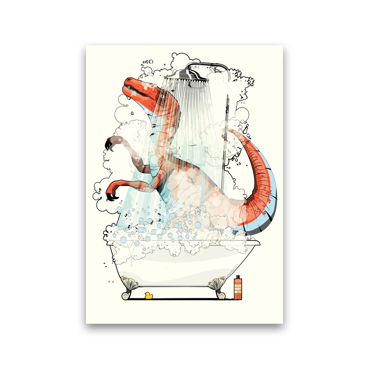 Velociraptor Bathroom by Wyatt9 Print Only