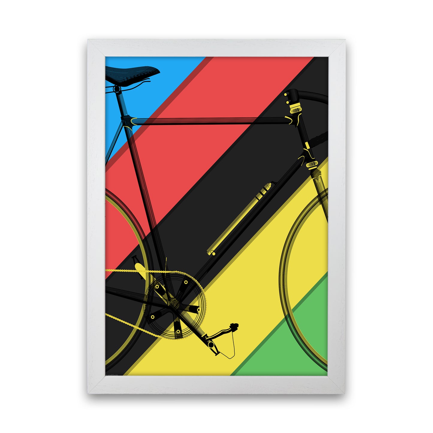 World Champ Cycling Print by Wyatt9 White Grain