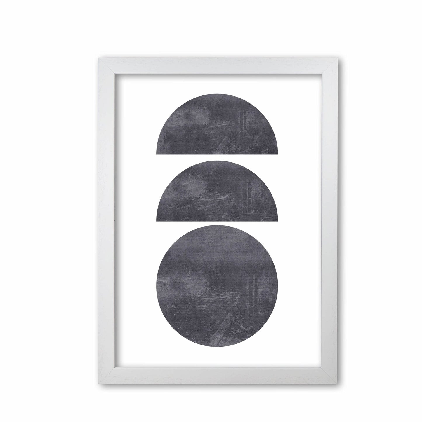 Abstract scratched texture circles modern fine art print