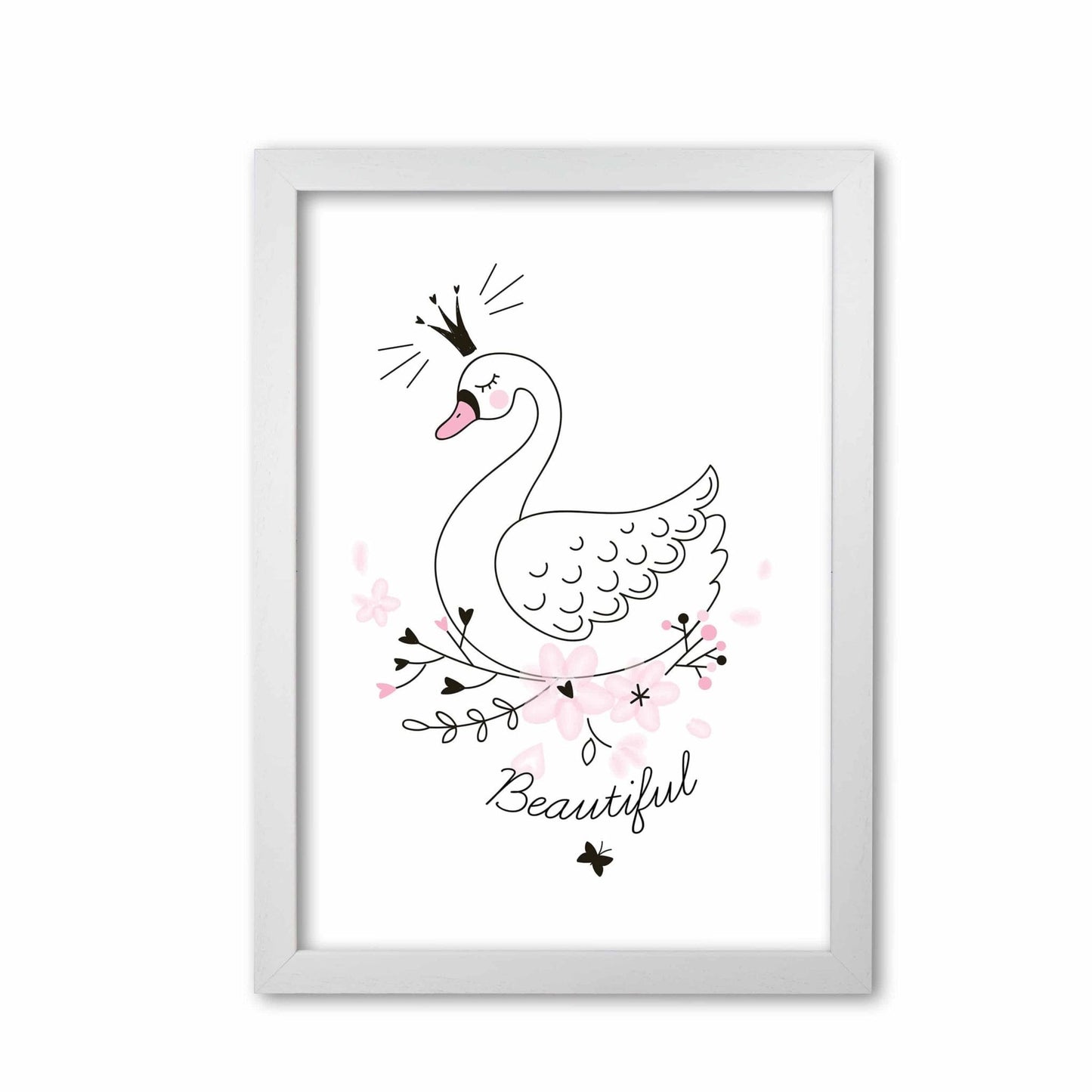 Beautiful swan modern fine art print