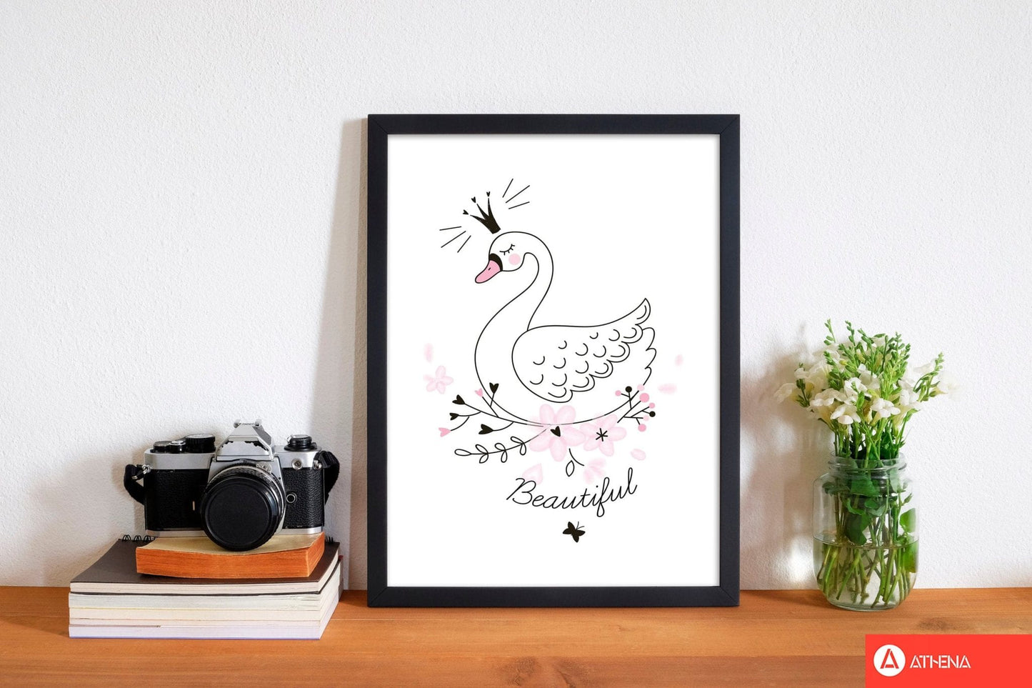 Beautiful swan modern fine art print