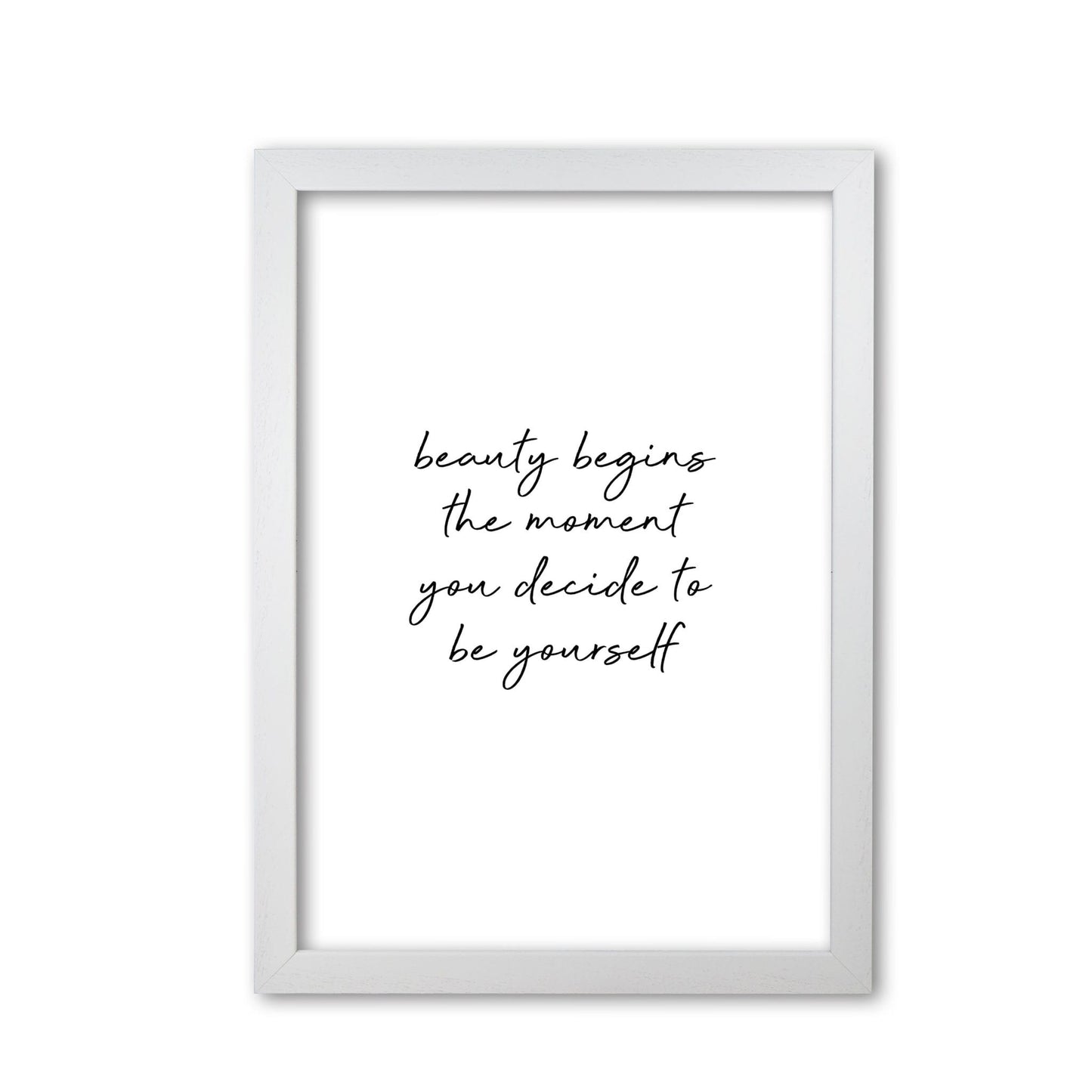 Beauty begins quote fine art print by orara studio