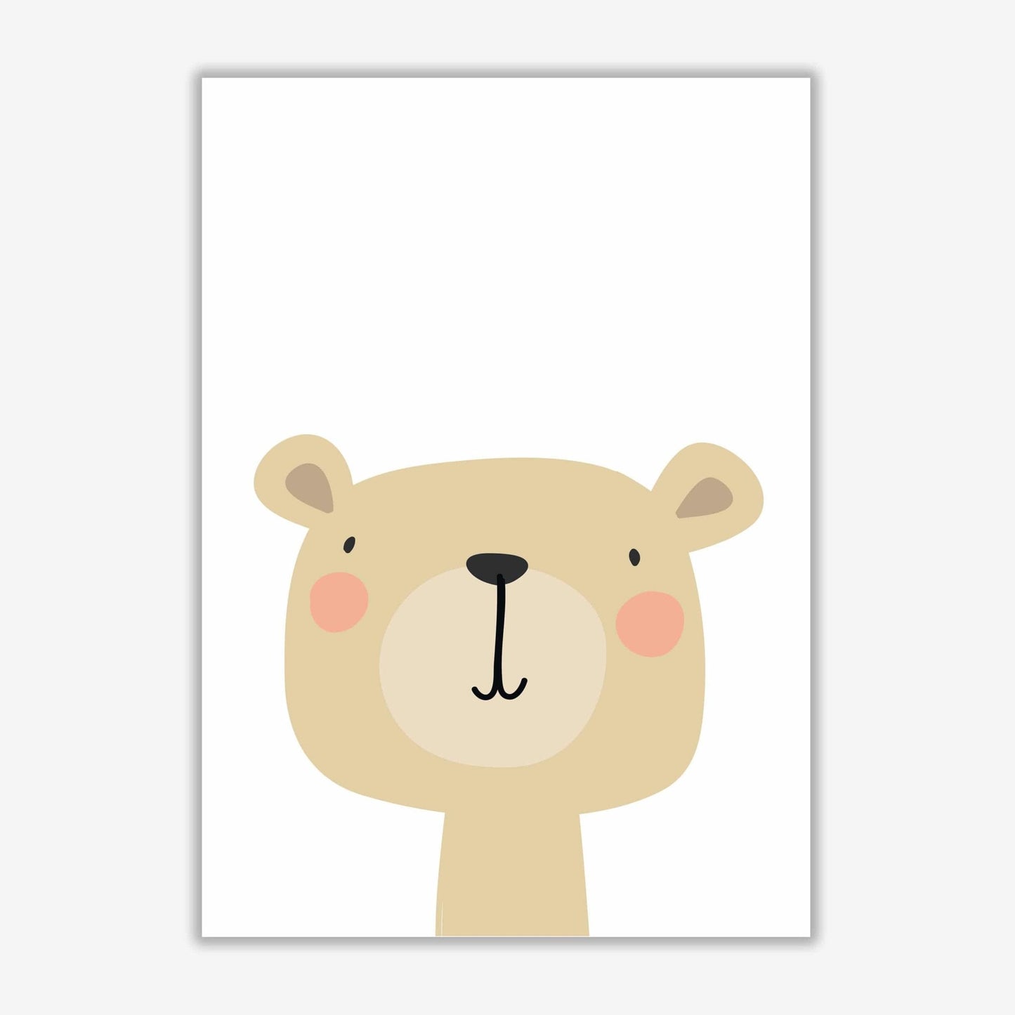 Beige bear modern fine art print