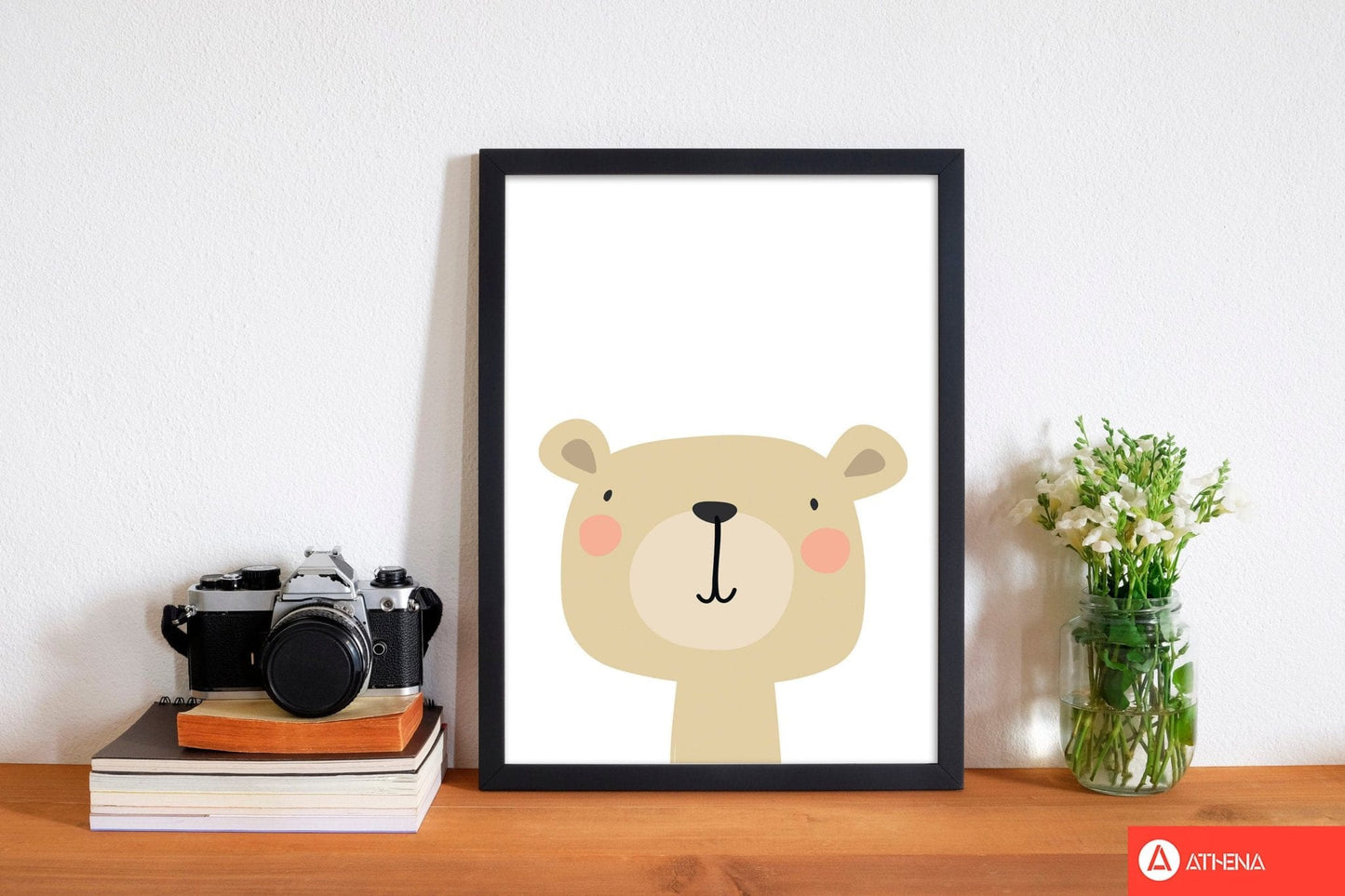 Beige bear modern fine art print