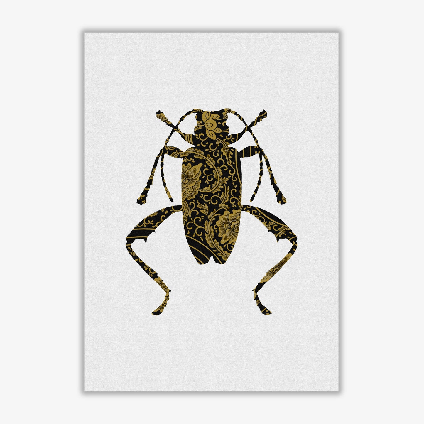 Black and gold beetle iii fine art print by orara studio