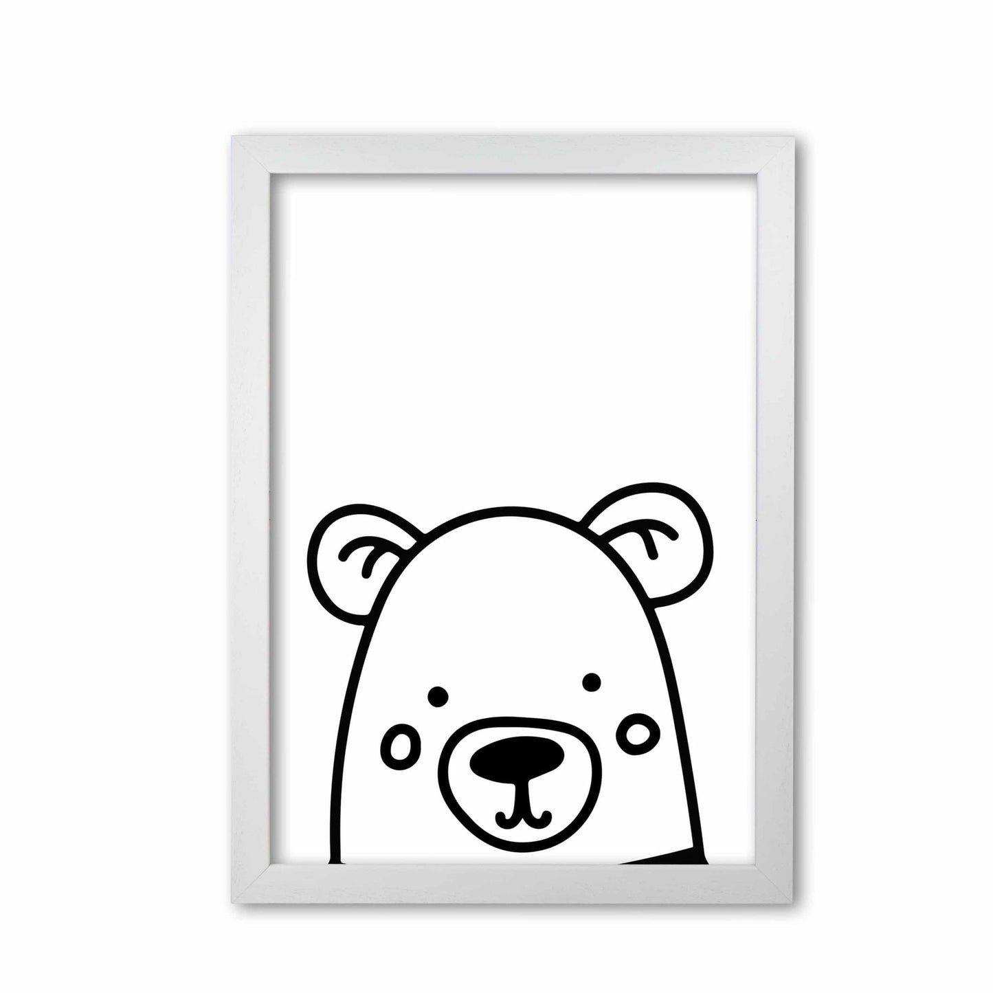 Black and white bear modern fine art print