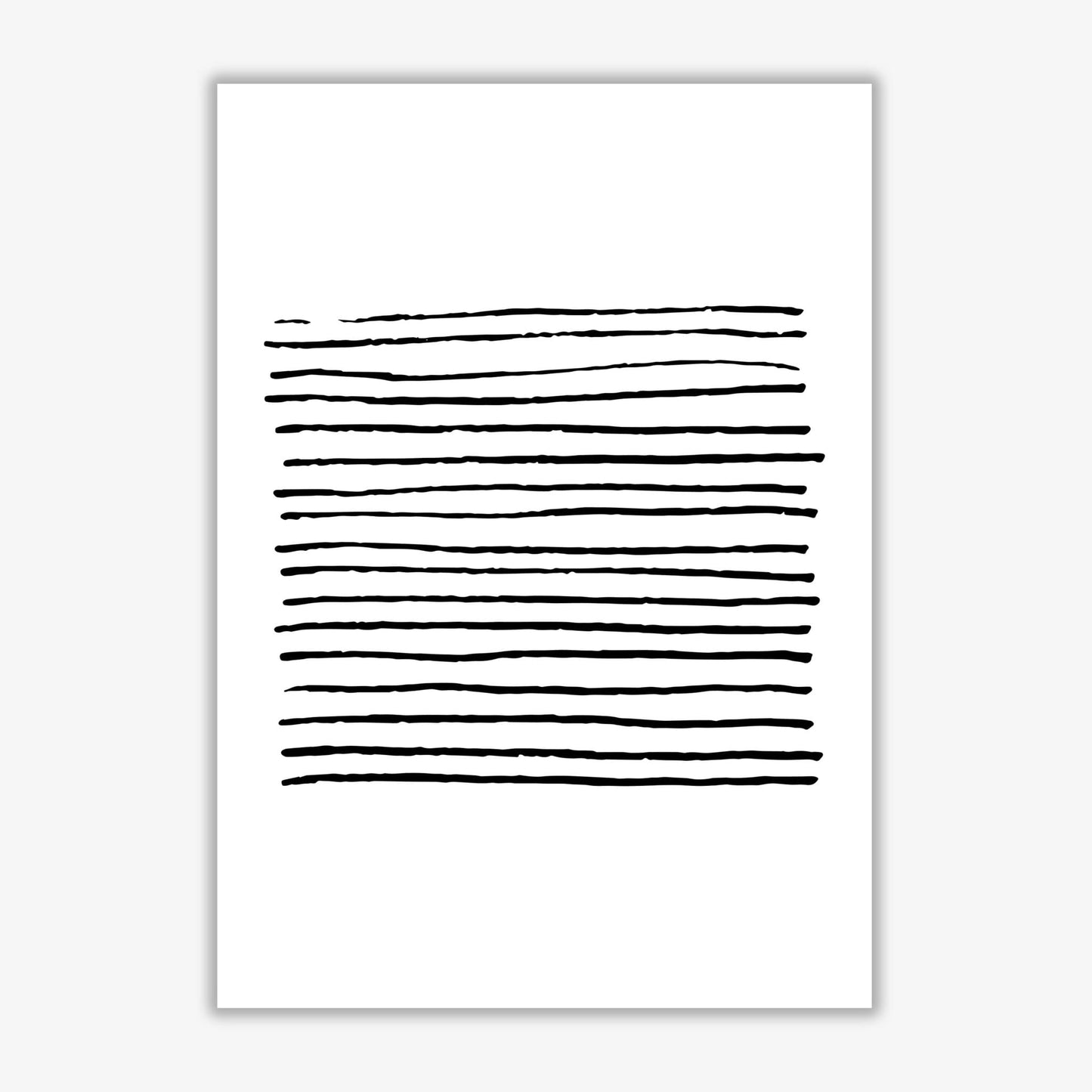 Black zebra lines abstract modern fine art print
