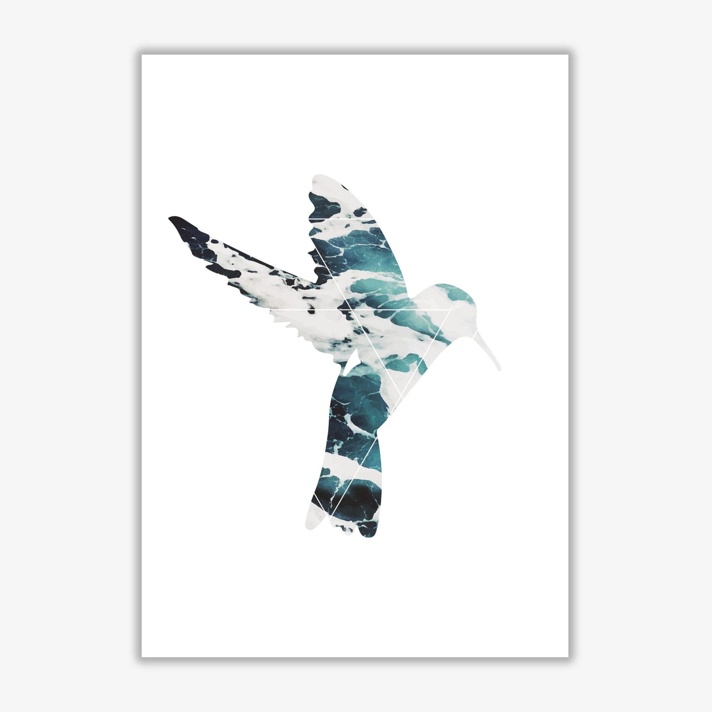 Blue sea bird modern fine art print