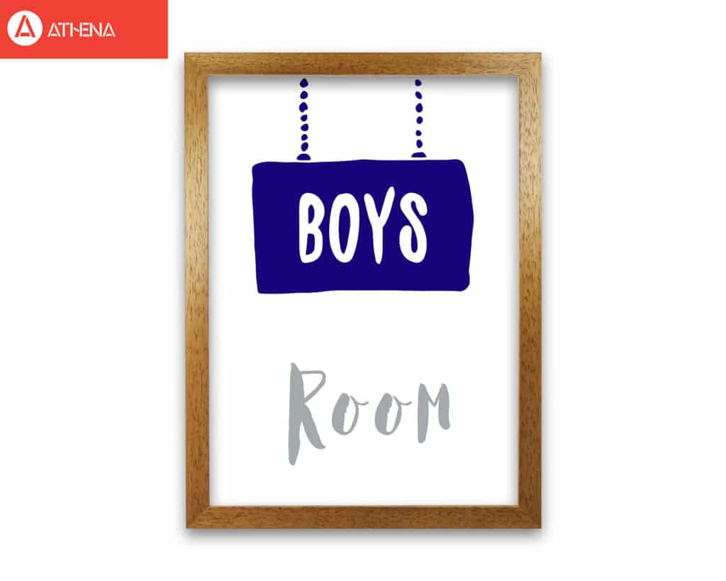 Boys room navy modern fine art print, framed childrens nursey wall art poster
