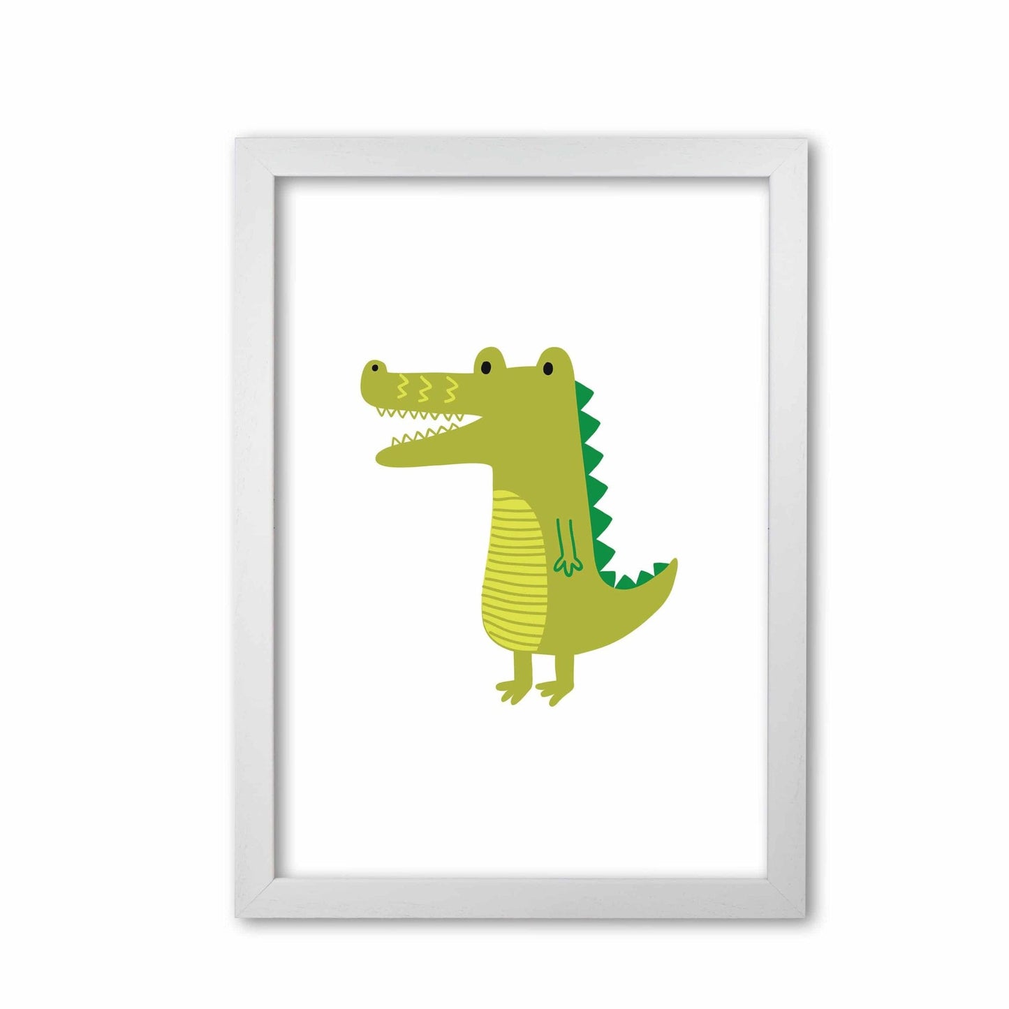 Children's animals, alligator modern fine art print