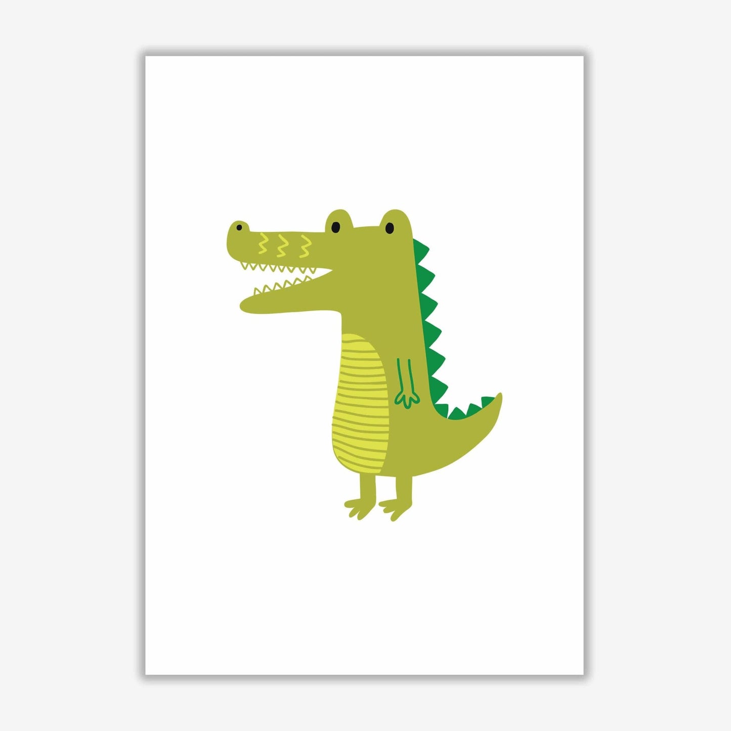 Children's animals, alligator modern fine art print