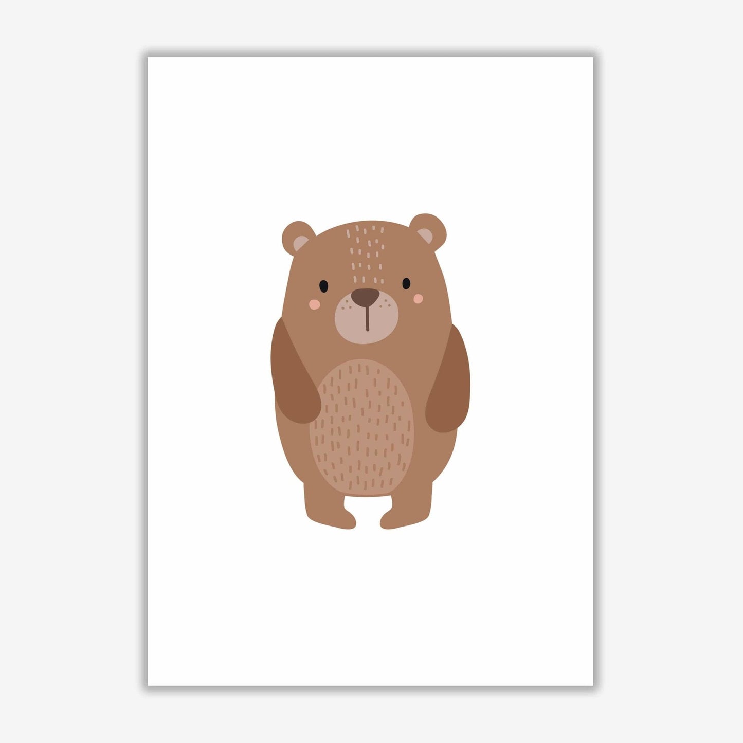 Children's animals, bear modern fine art print