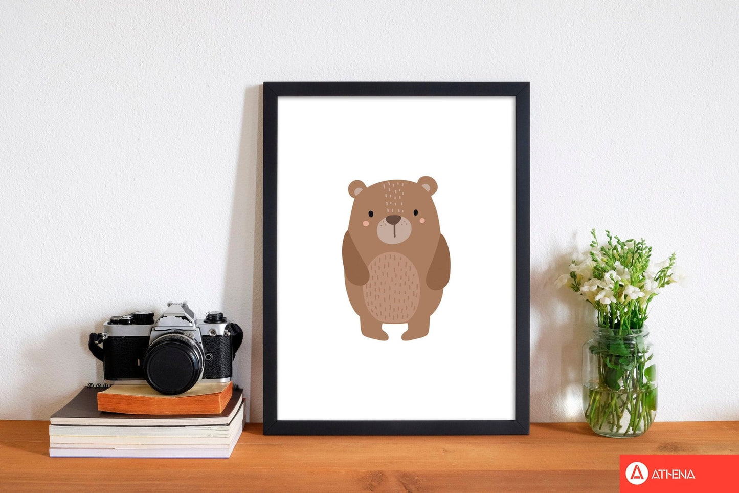 Children's animals, bear modern fine art print
