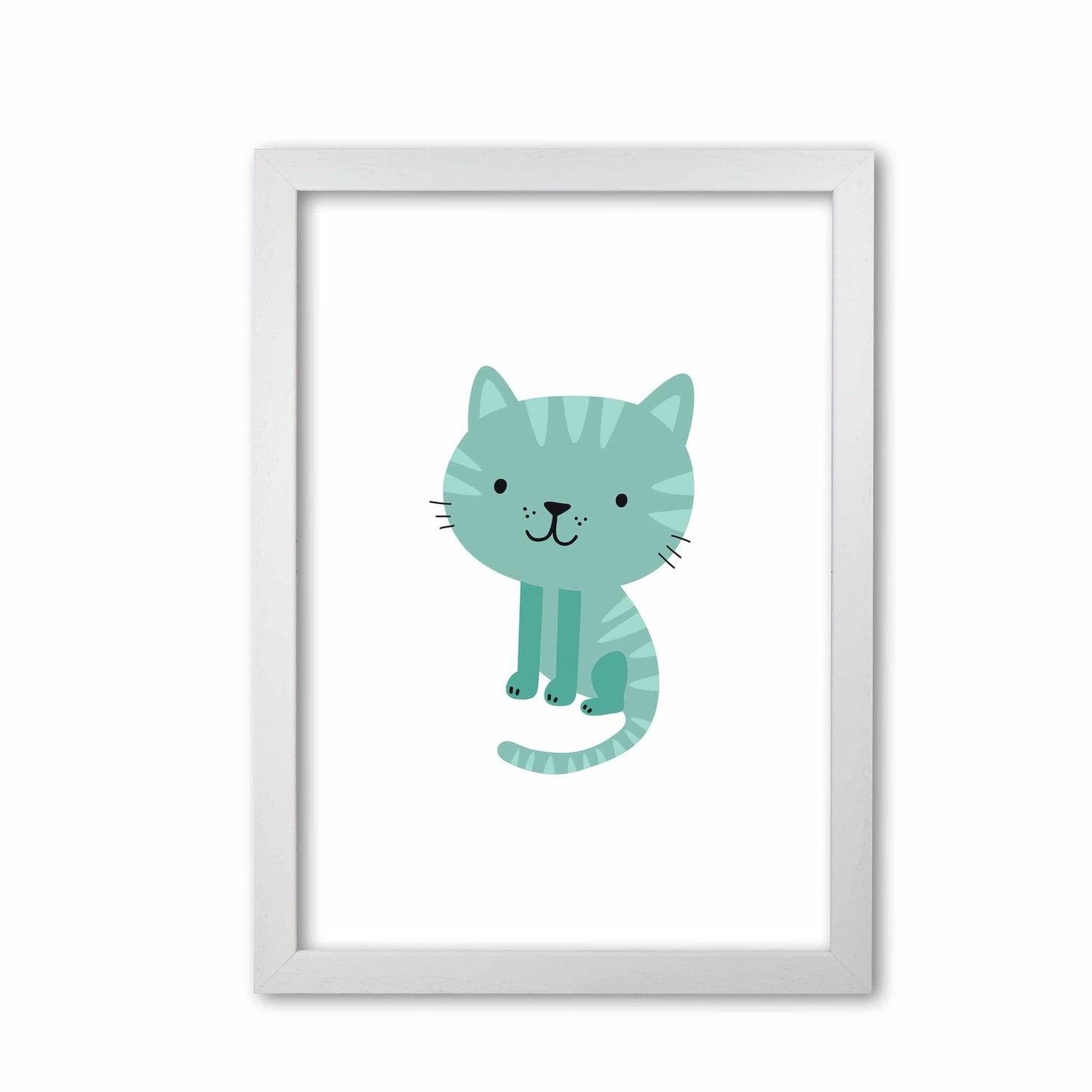 Children's animals, cat modern fine art print