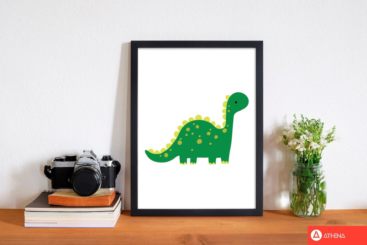 Children's animals, dino modern fine art print