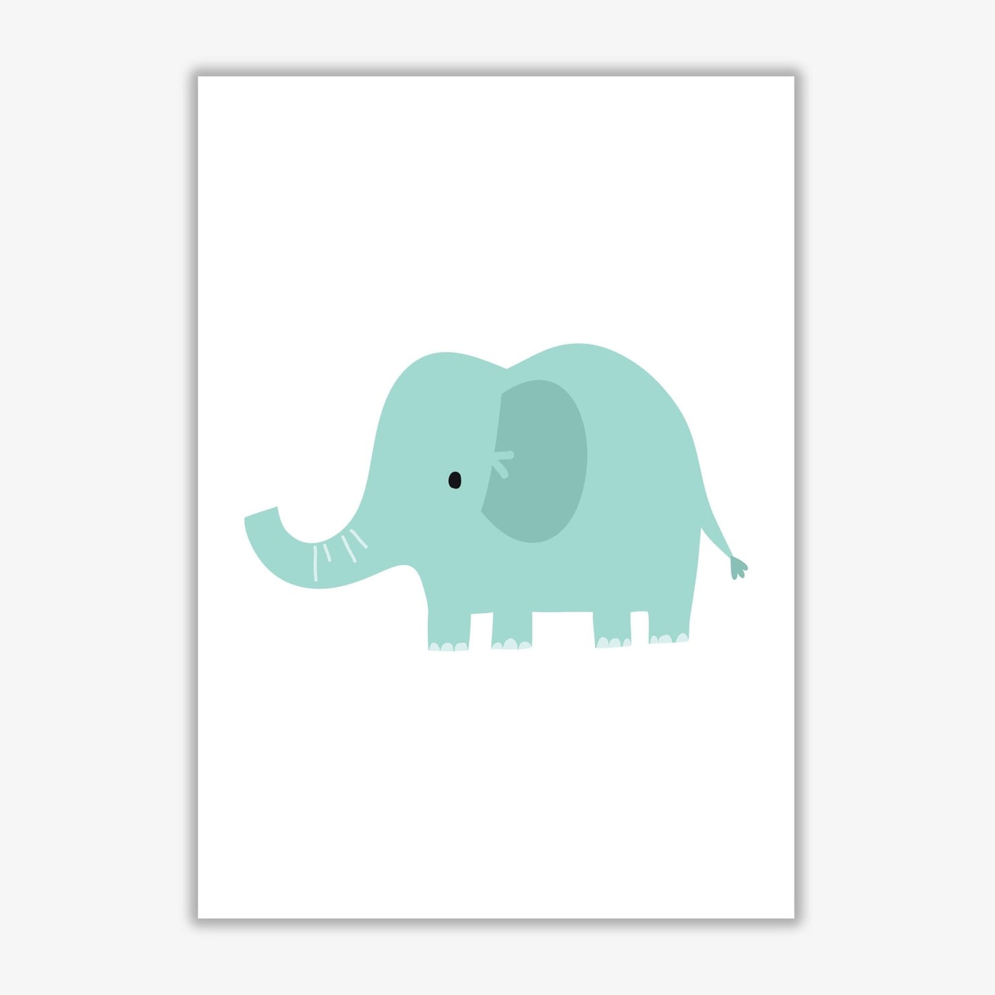 Children's animals, elephant modern fine art print