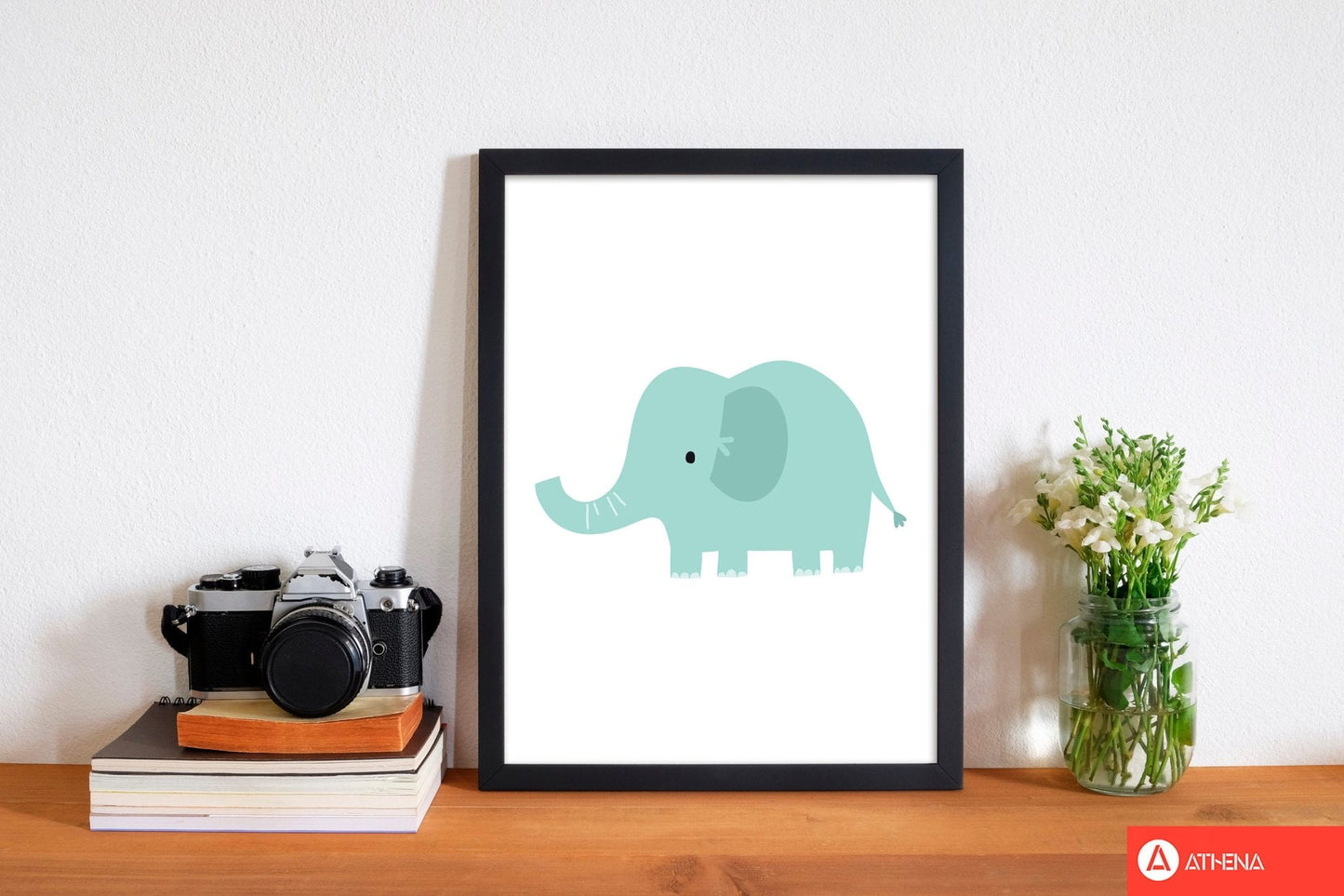 Children's animals, elephant modern fine art print