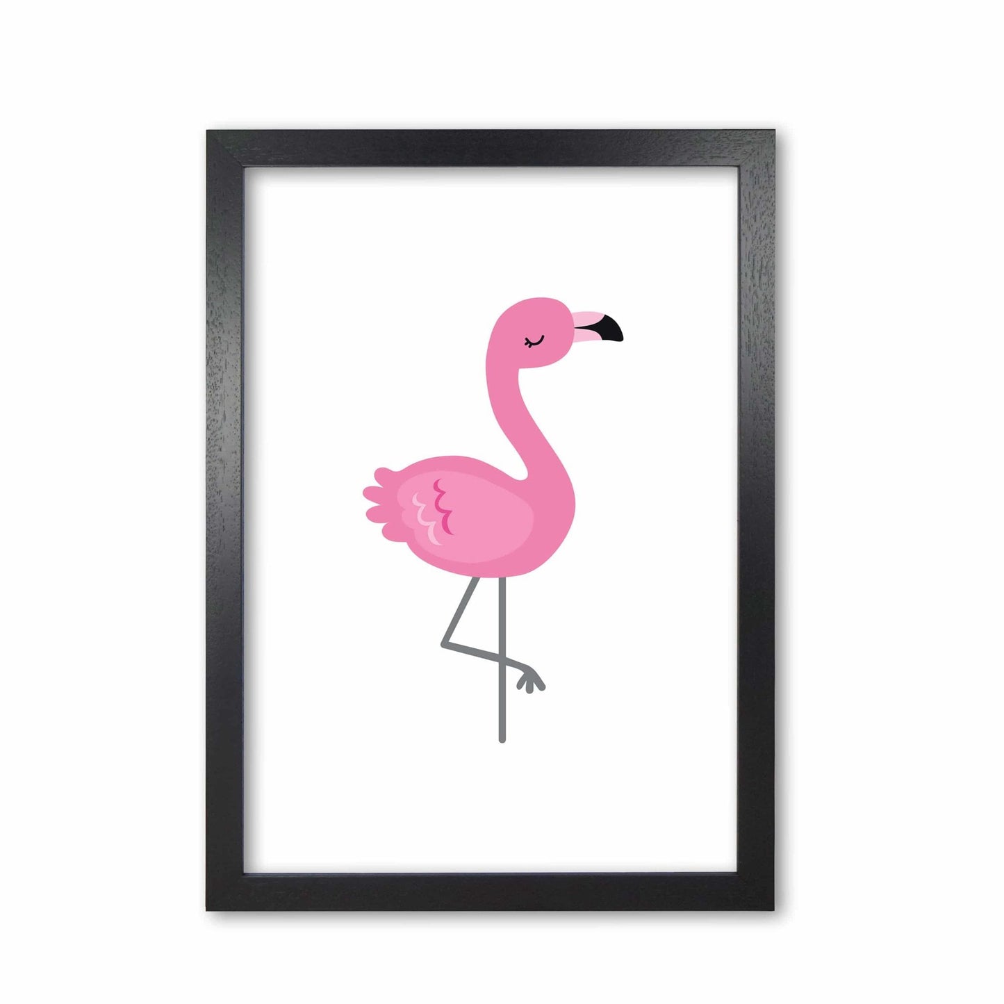 Children's animals, flamingo modern fine art print