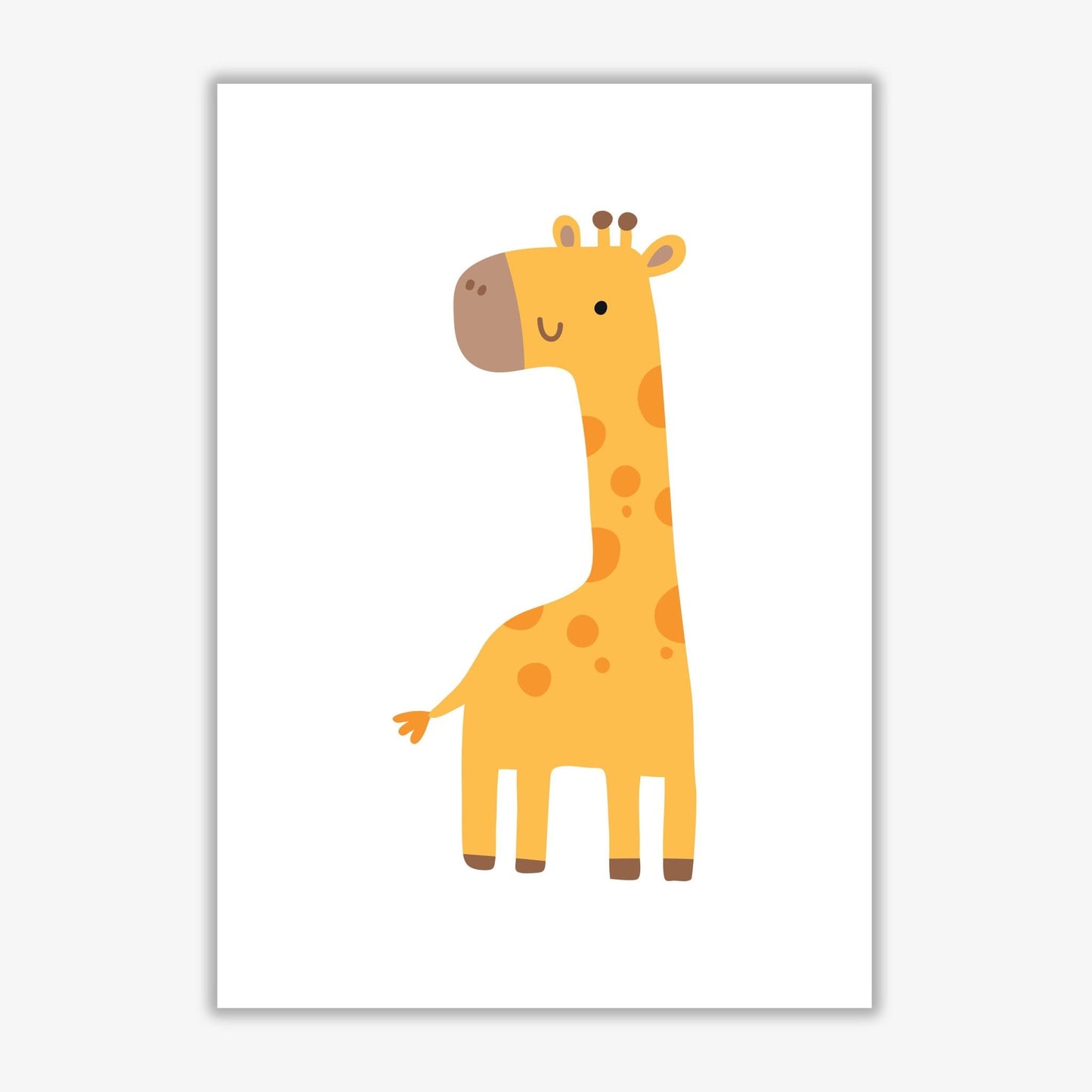 Children's animals, giraffe modern fine art print
