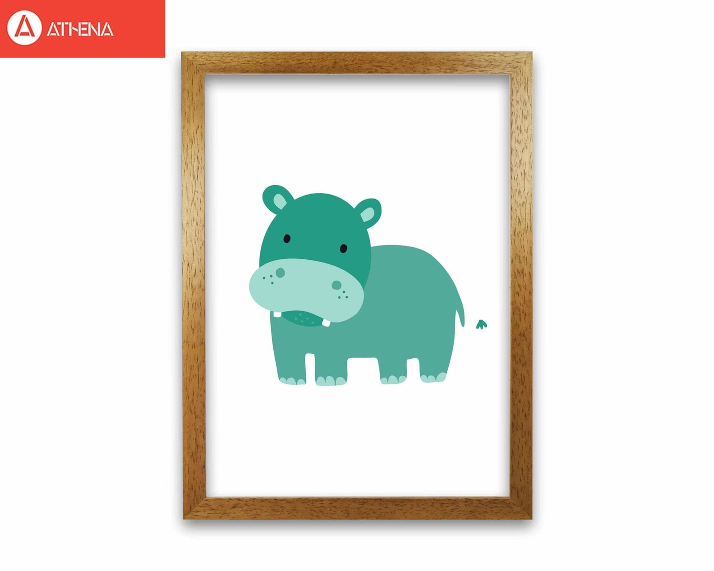 Children's animals, hippo modern fine art print