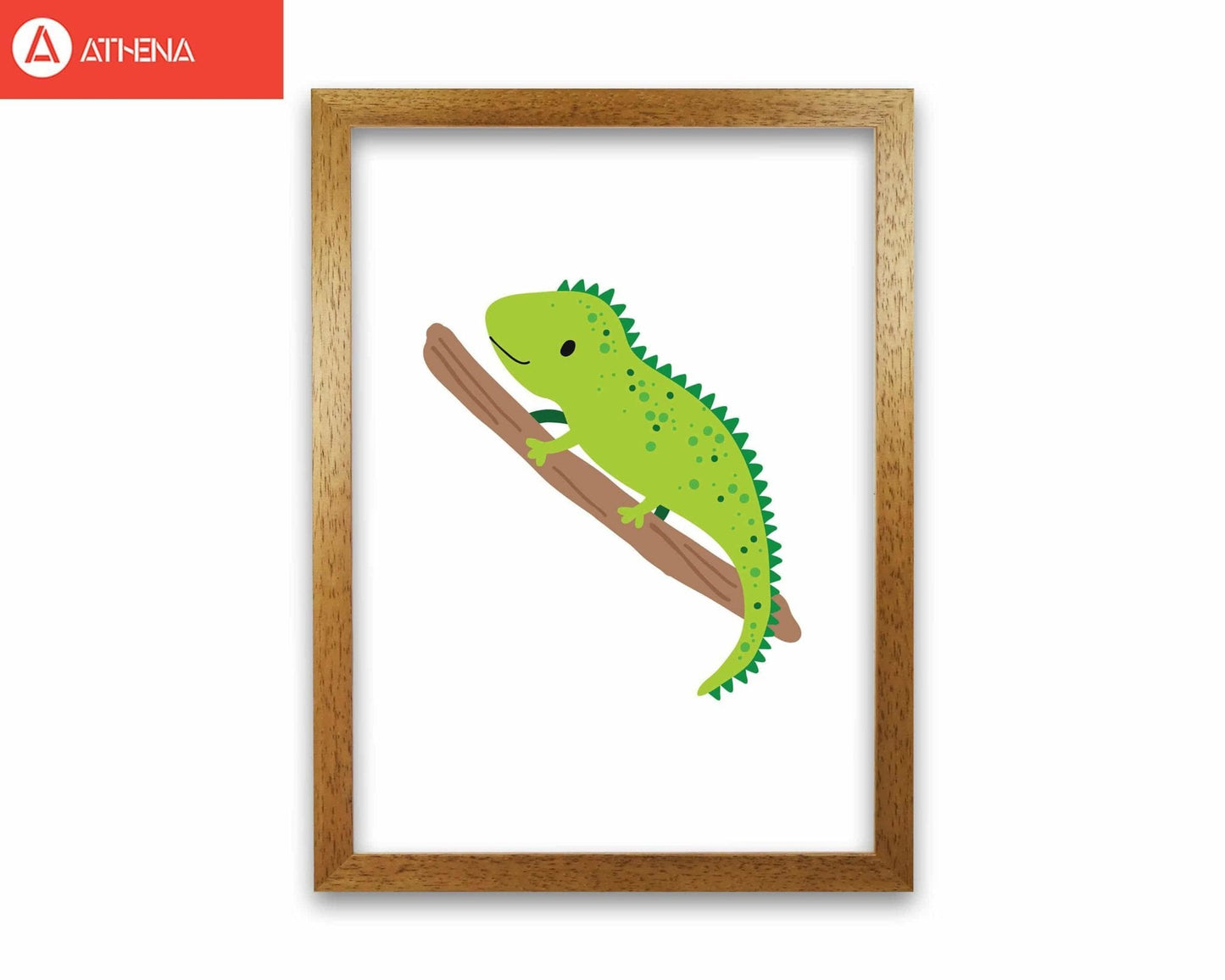 Children's animals, iguana modern fine art print