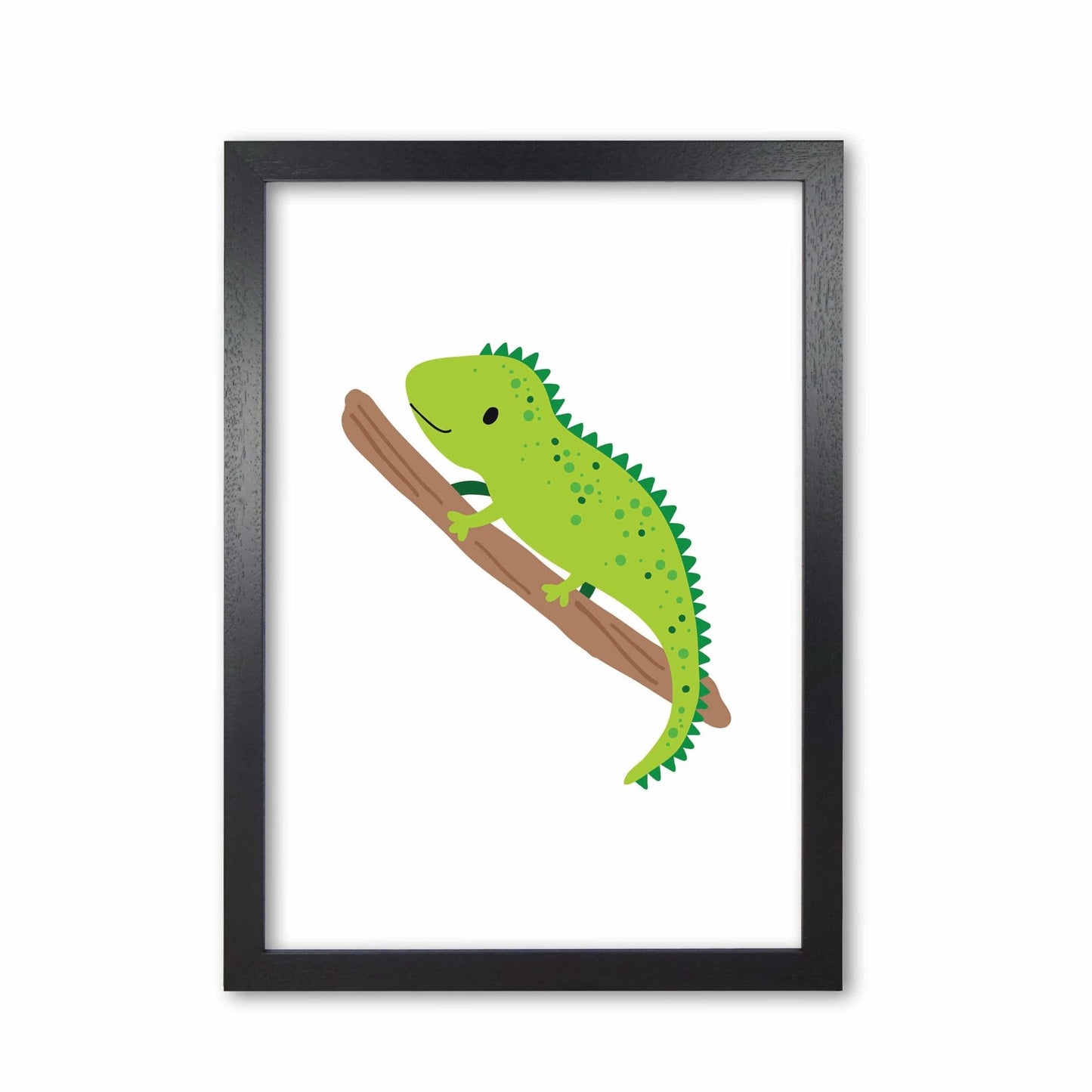 Children's animals, iguana modern fine art print