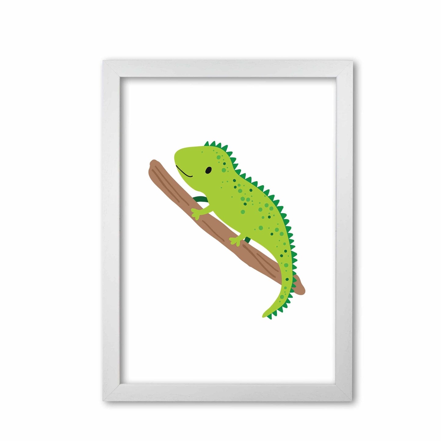 Children's animals, iguana modern fine art print