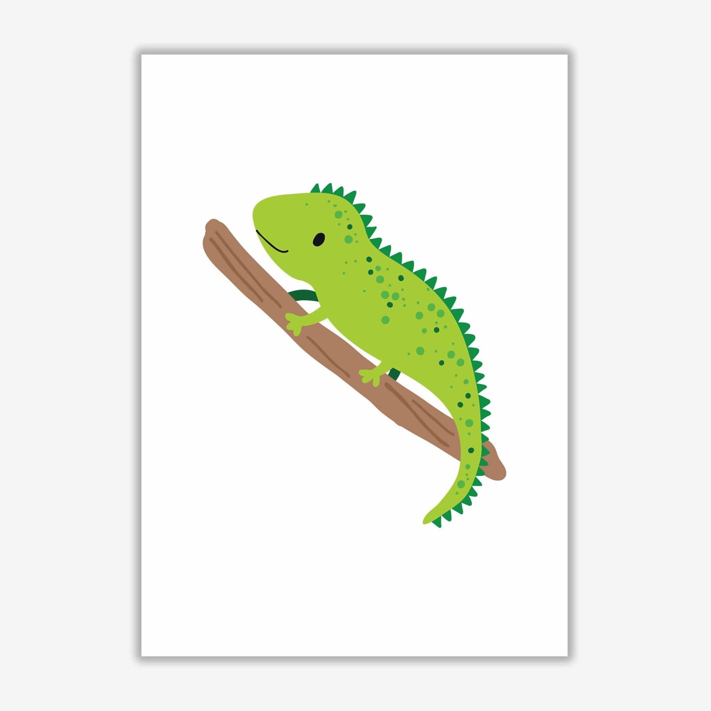Children's animals, iguana modern fine art print