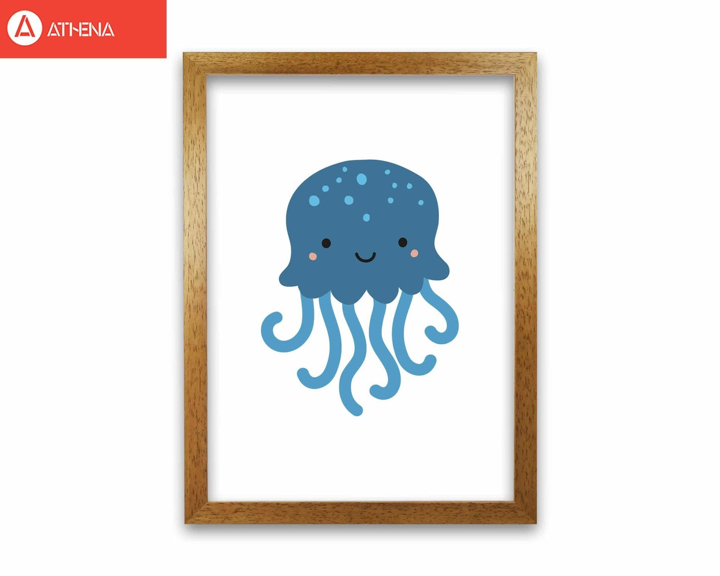 Children's animals, jellyfish modern fine art print