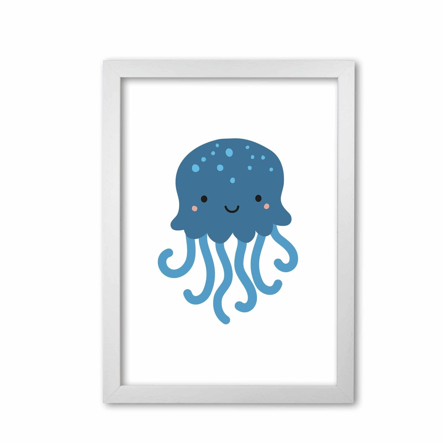 Children's animals, jellyfish modern fine art print
