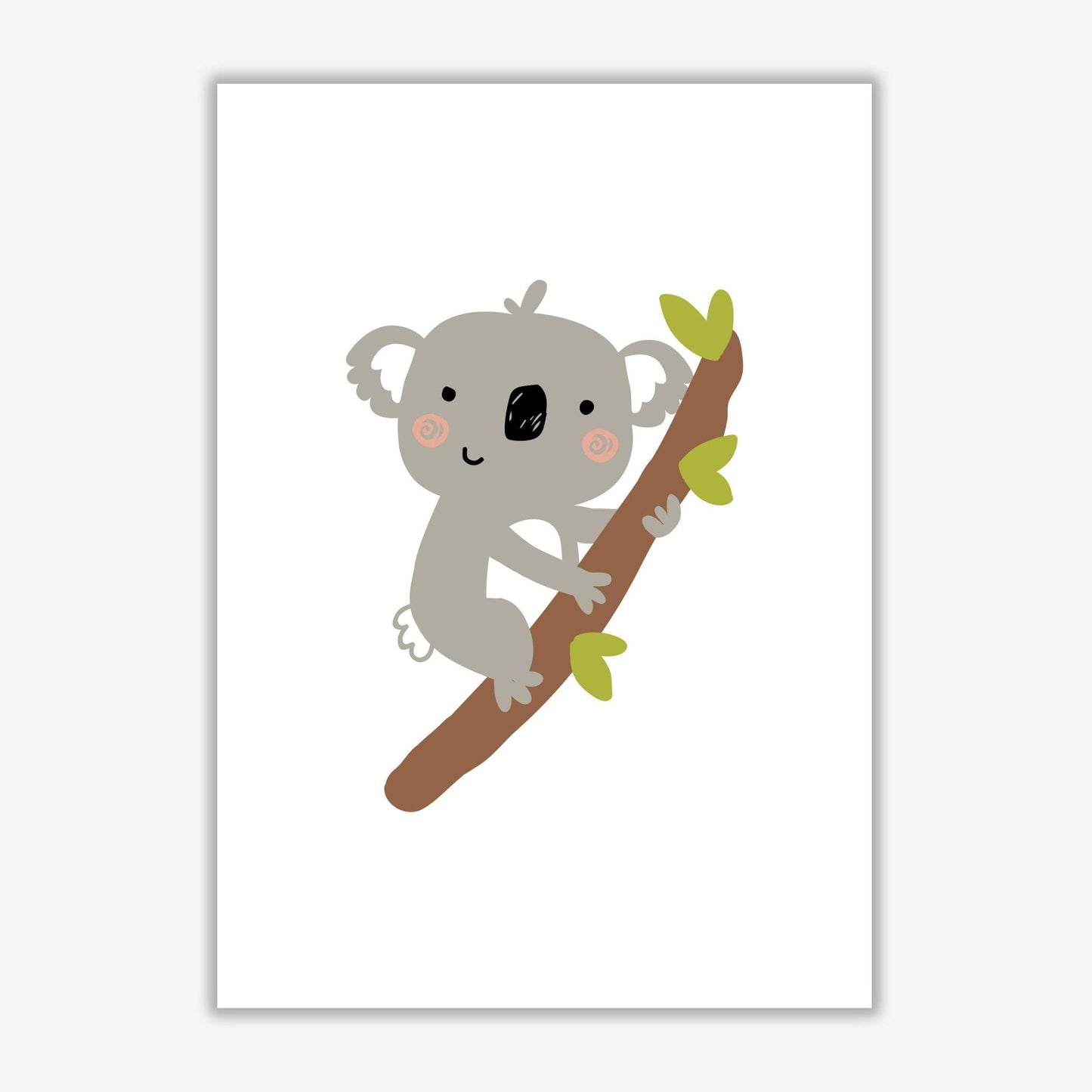 Children's animals, koala modern fine art print