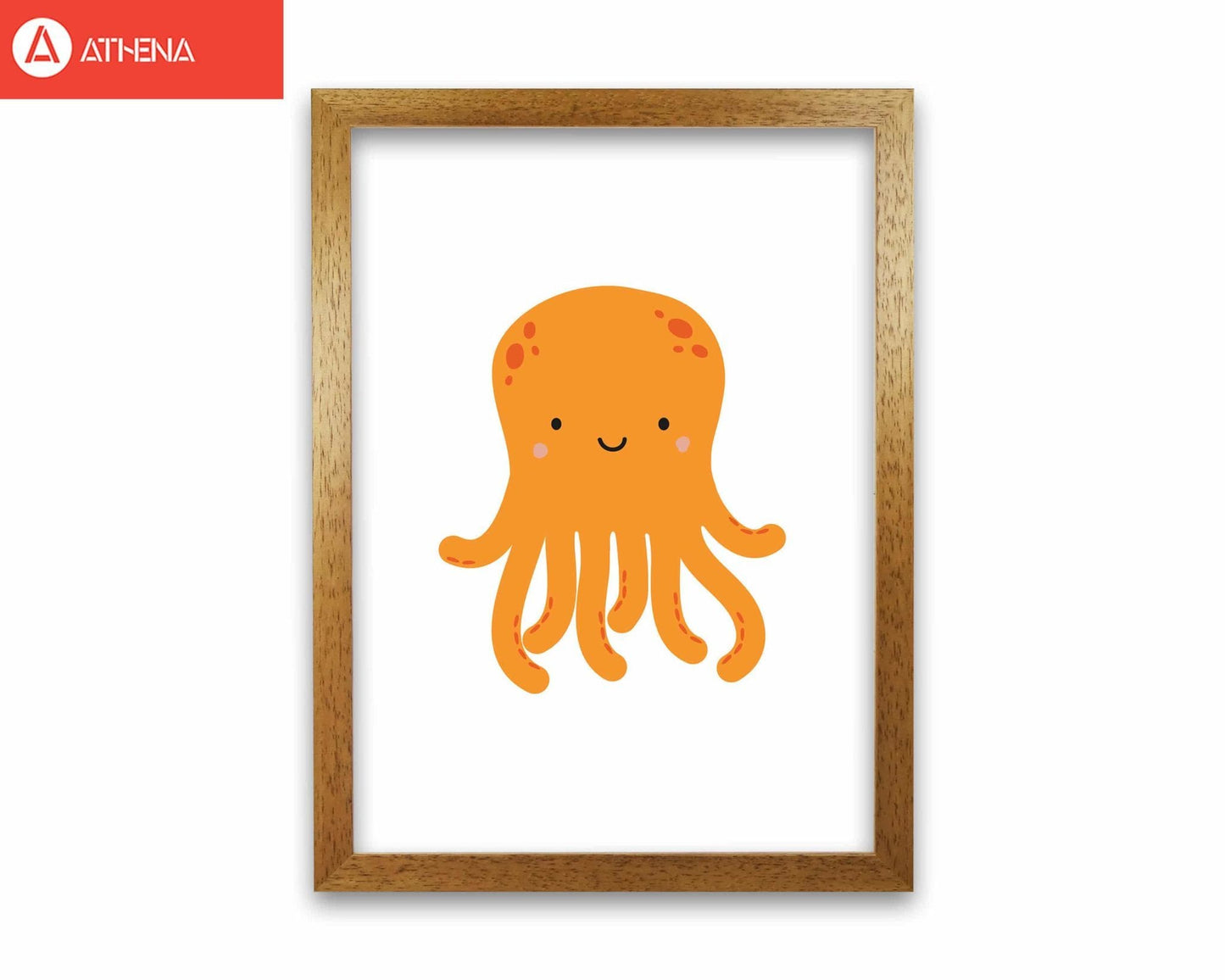 Children's animals, octopus modern fine art print