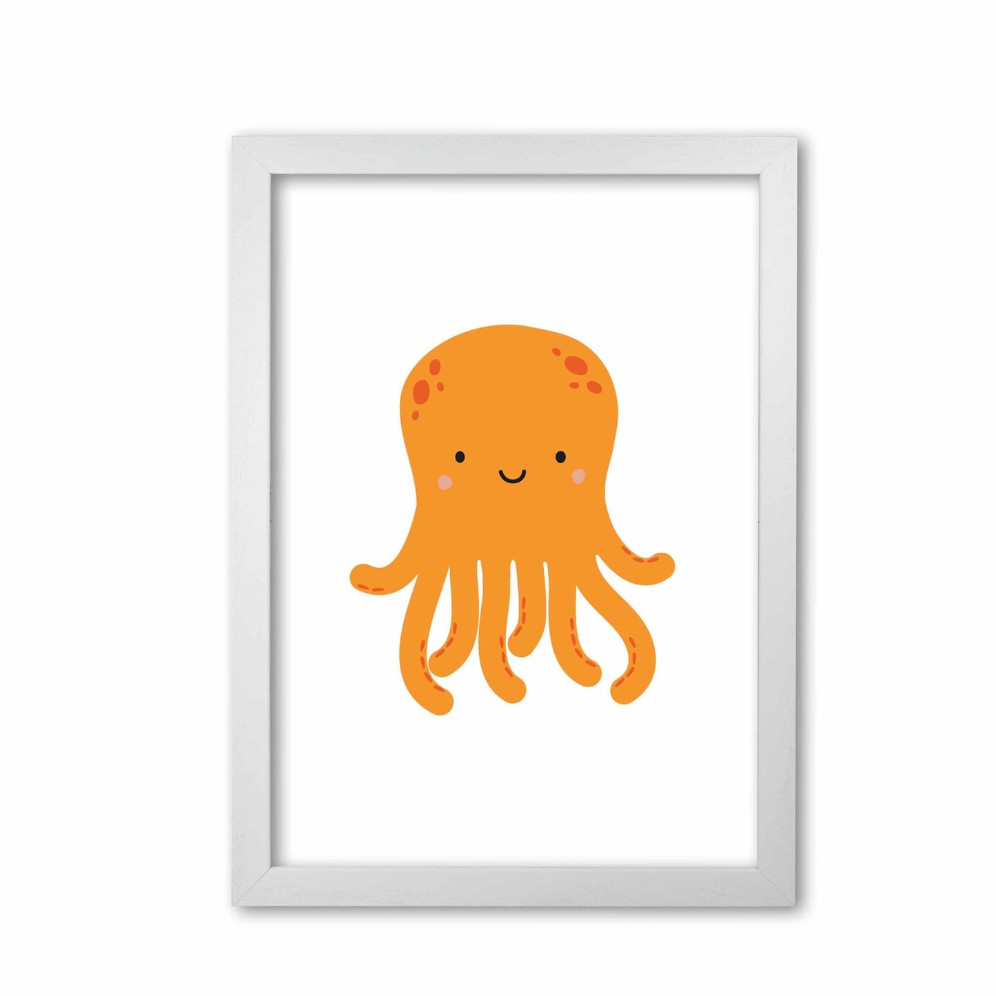 Children's animals, octopus modern fine art print