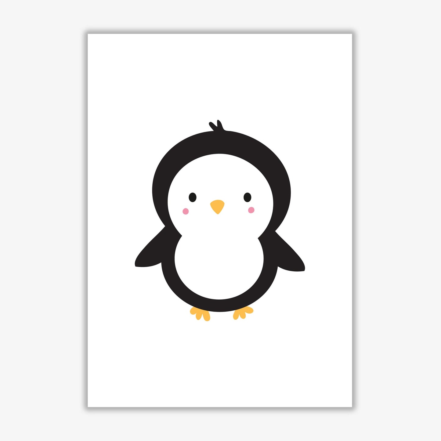 Children's animals, penguin modern fine art print