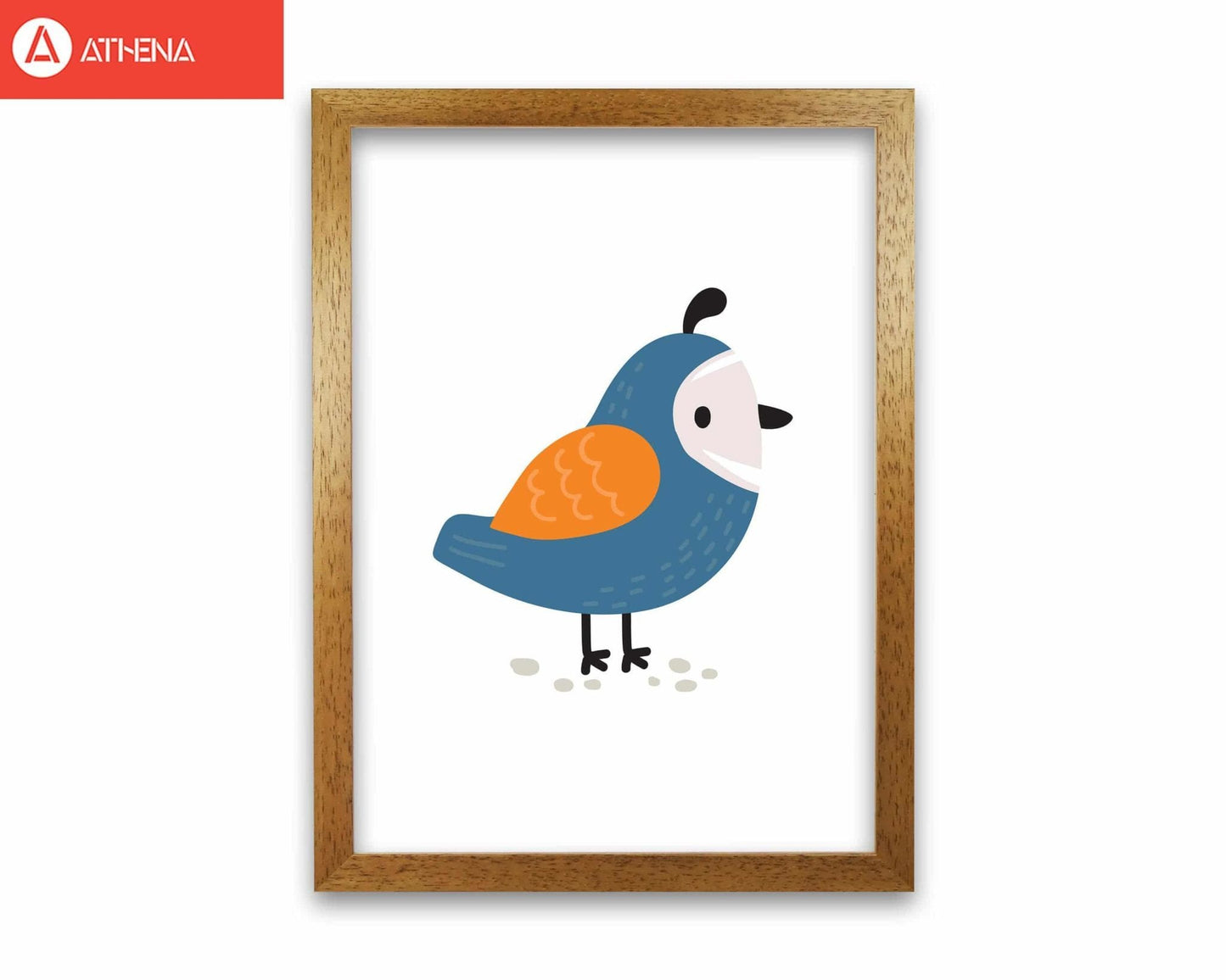 Children's animals, quail modern fine art print