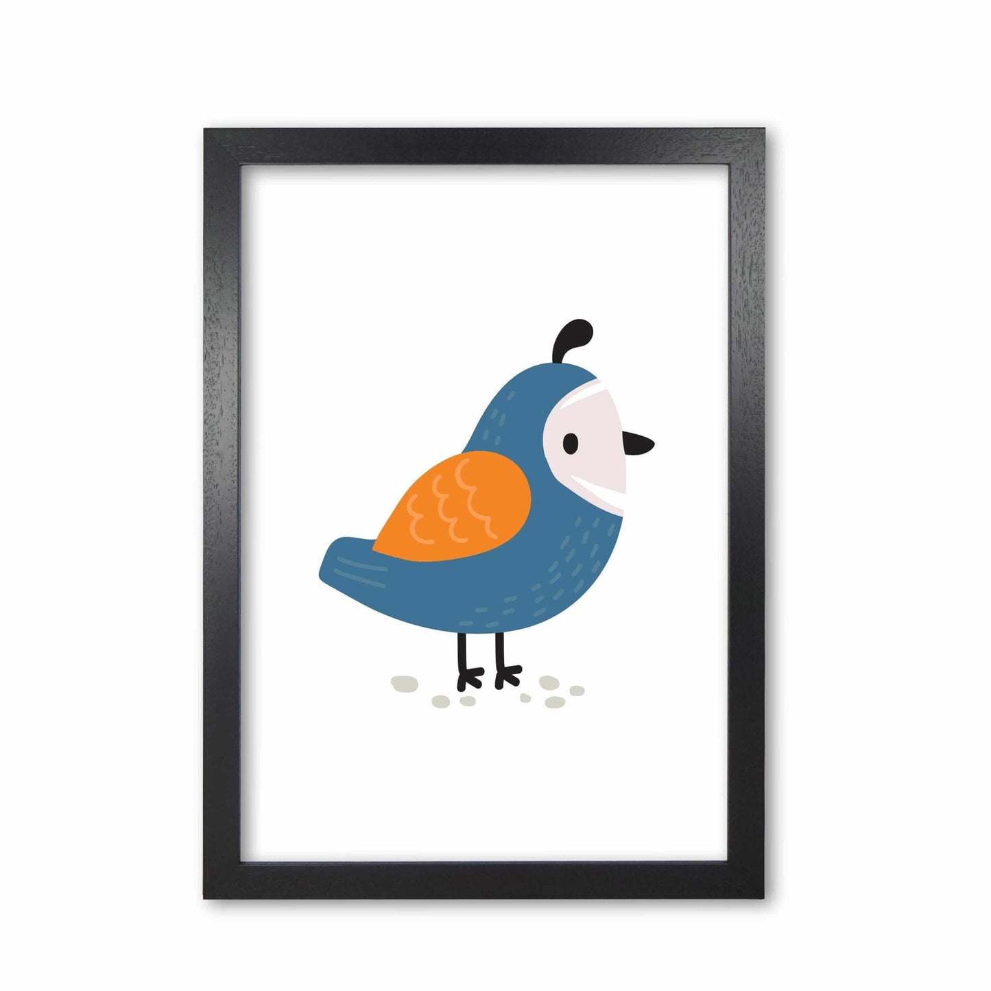 Children's animals, quail modern fine art print