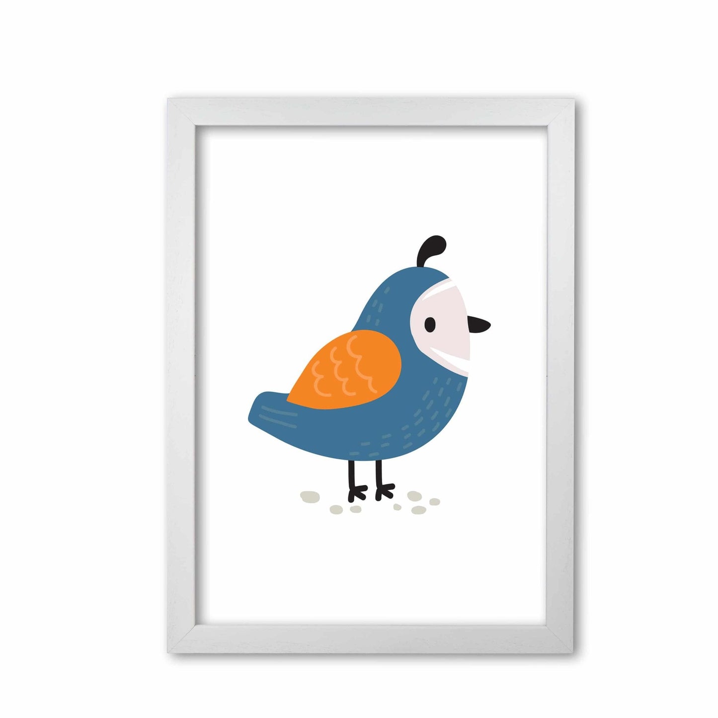 Children's animals, quail modern fine art print