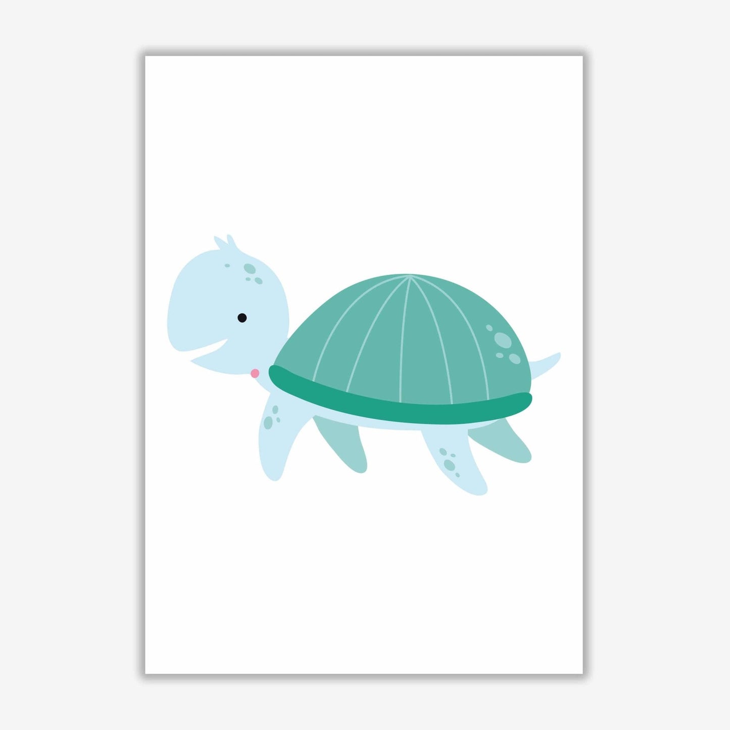 Children's animals, turtle modern fine art print