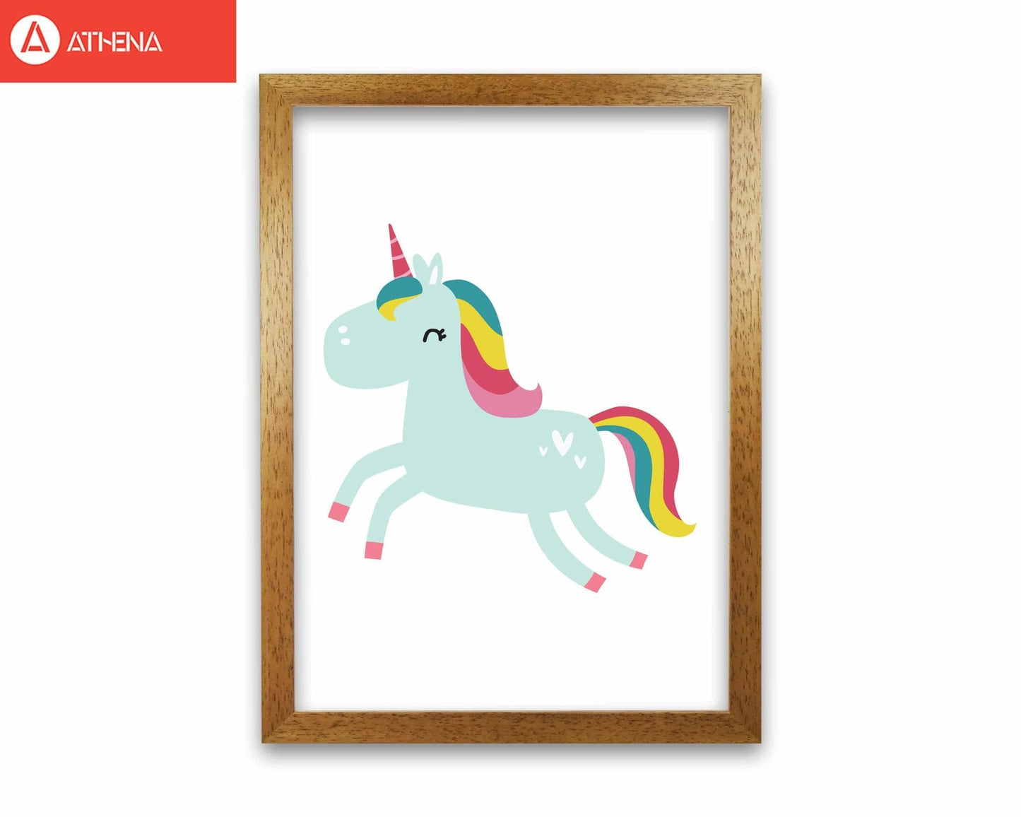 Children's animals, unicorn modern fine art print