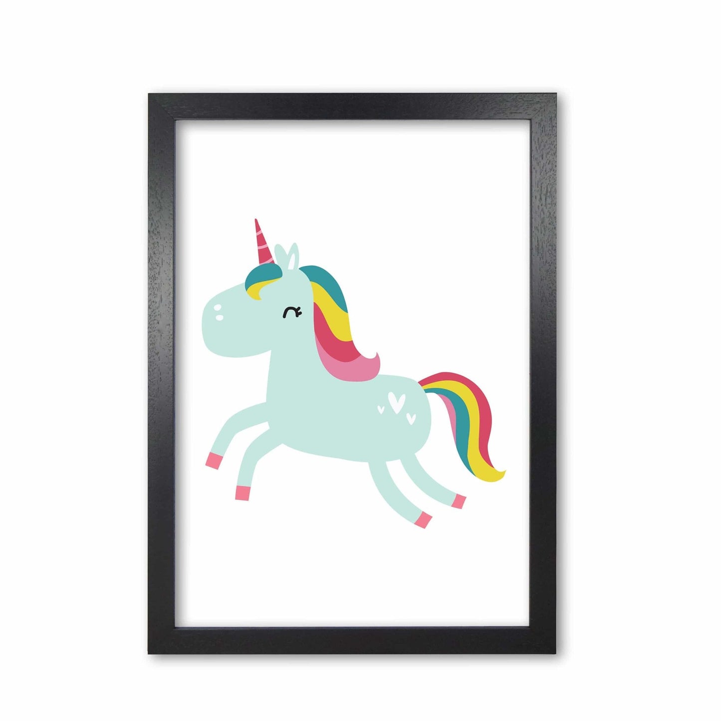 Children's animals, unicorn modern fine art print