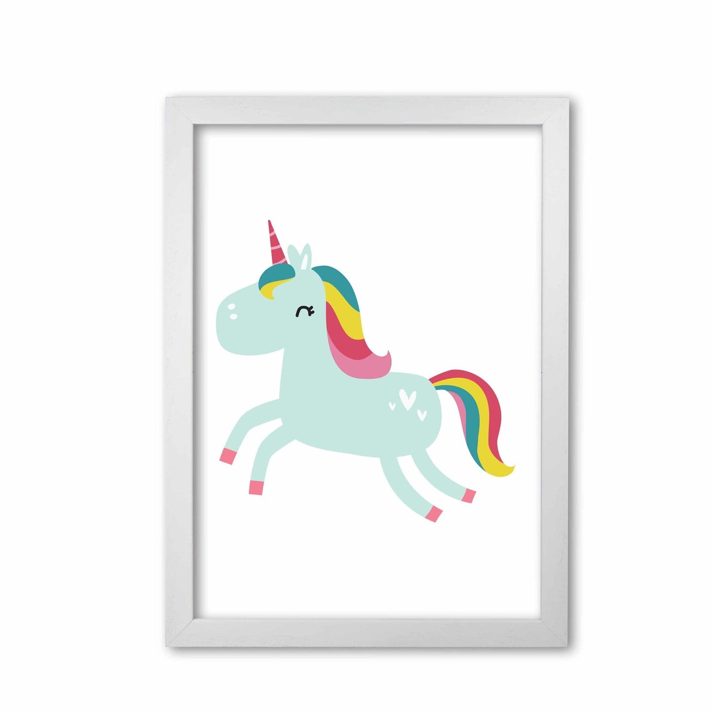 Children's animals, unicorn modern fine art print
