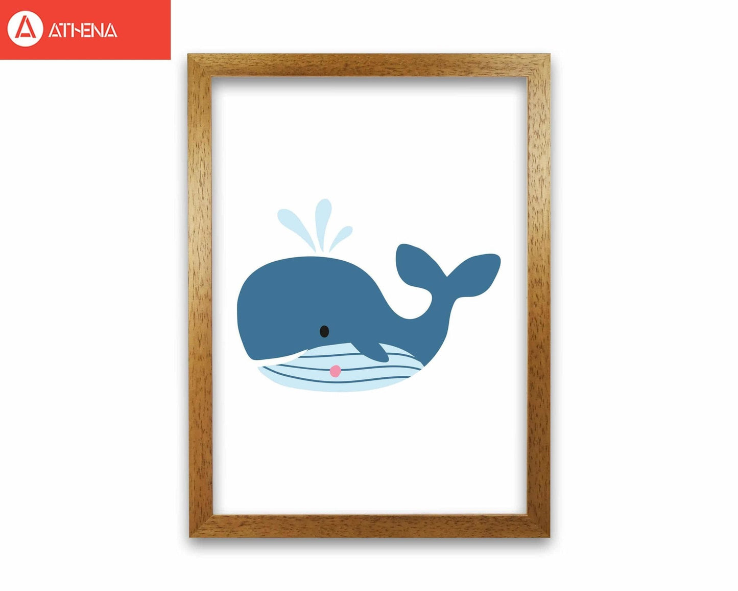 Children's animals, whale modern fine art print