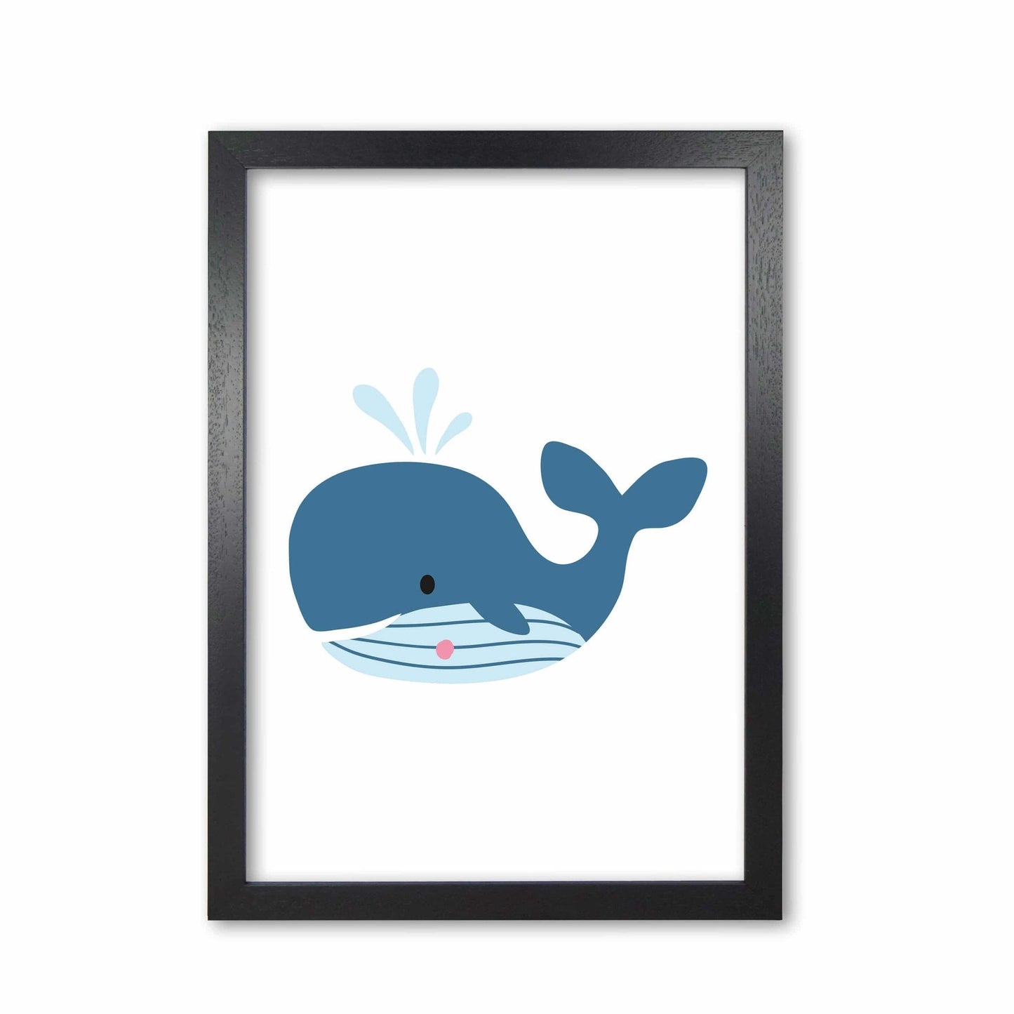 Children's animals, whale modern fine art print
