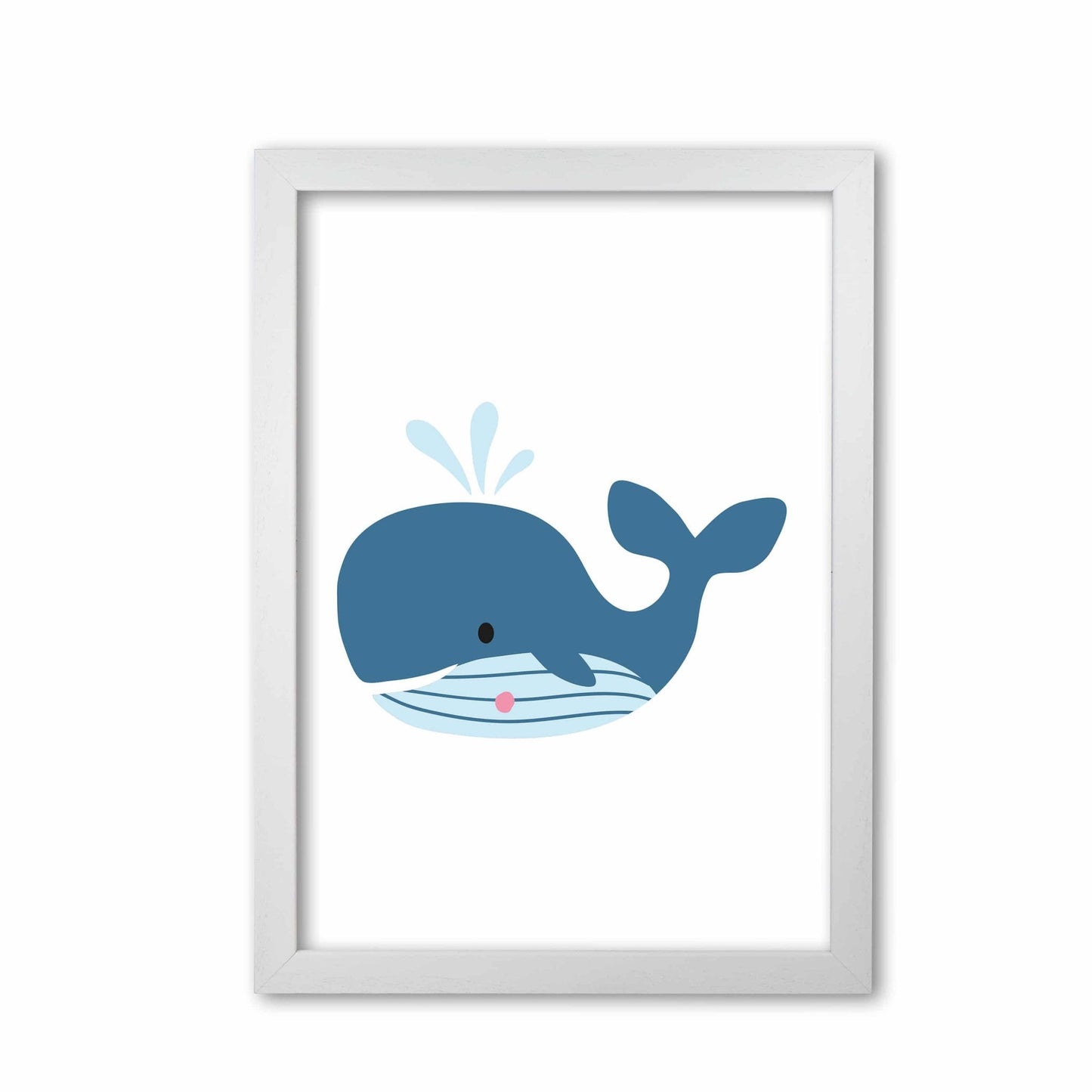 Children's animals, whale modern fine art print