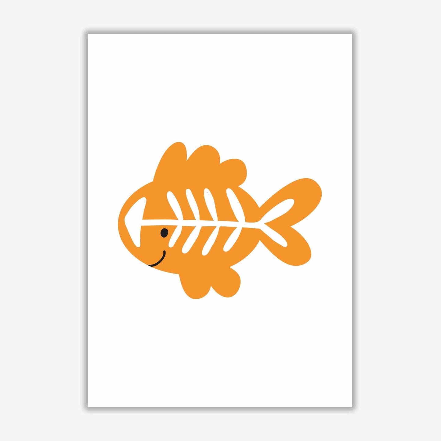 Children's animals, x-ray fish modern fine art print