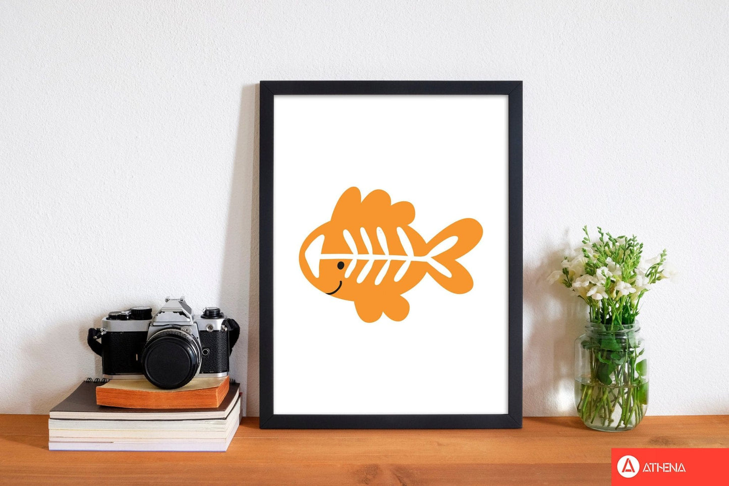 Children's animals, x-ray fish modern fine art print