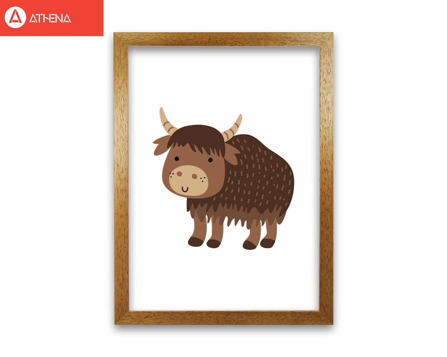 Children's animals, yak modern fine art print