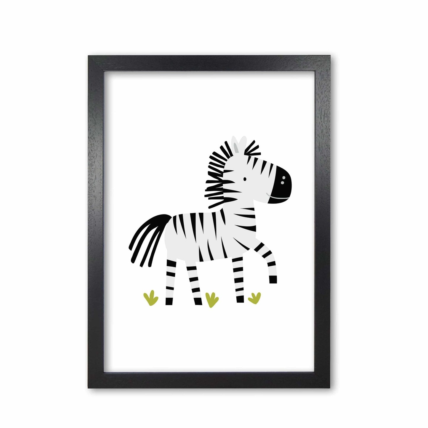 Children's animals, zebra modern fine art print