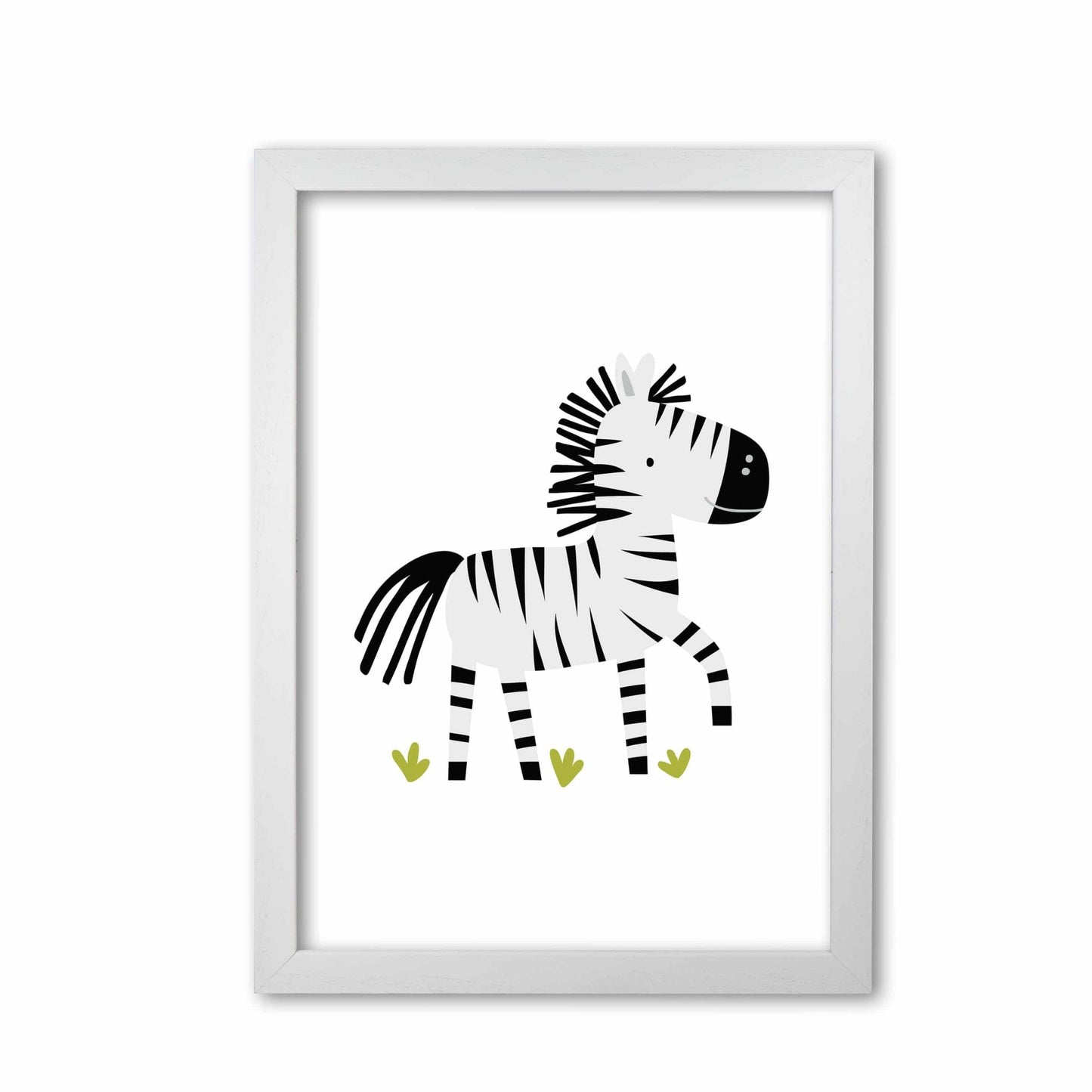 Children's animals, zebra modern fine art print